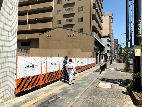 烏丸五条東、『九州旅客鉄道㈱』のホテル計画地に建築標識が設置!!